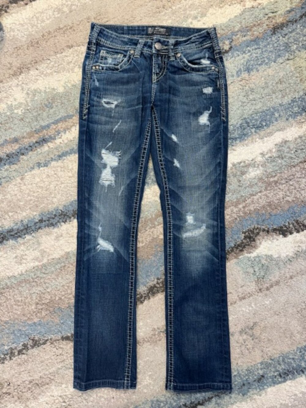 Silver Aiko Baby Boot Size 25 Jeans